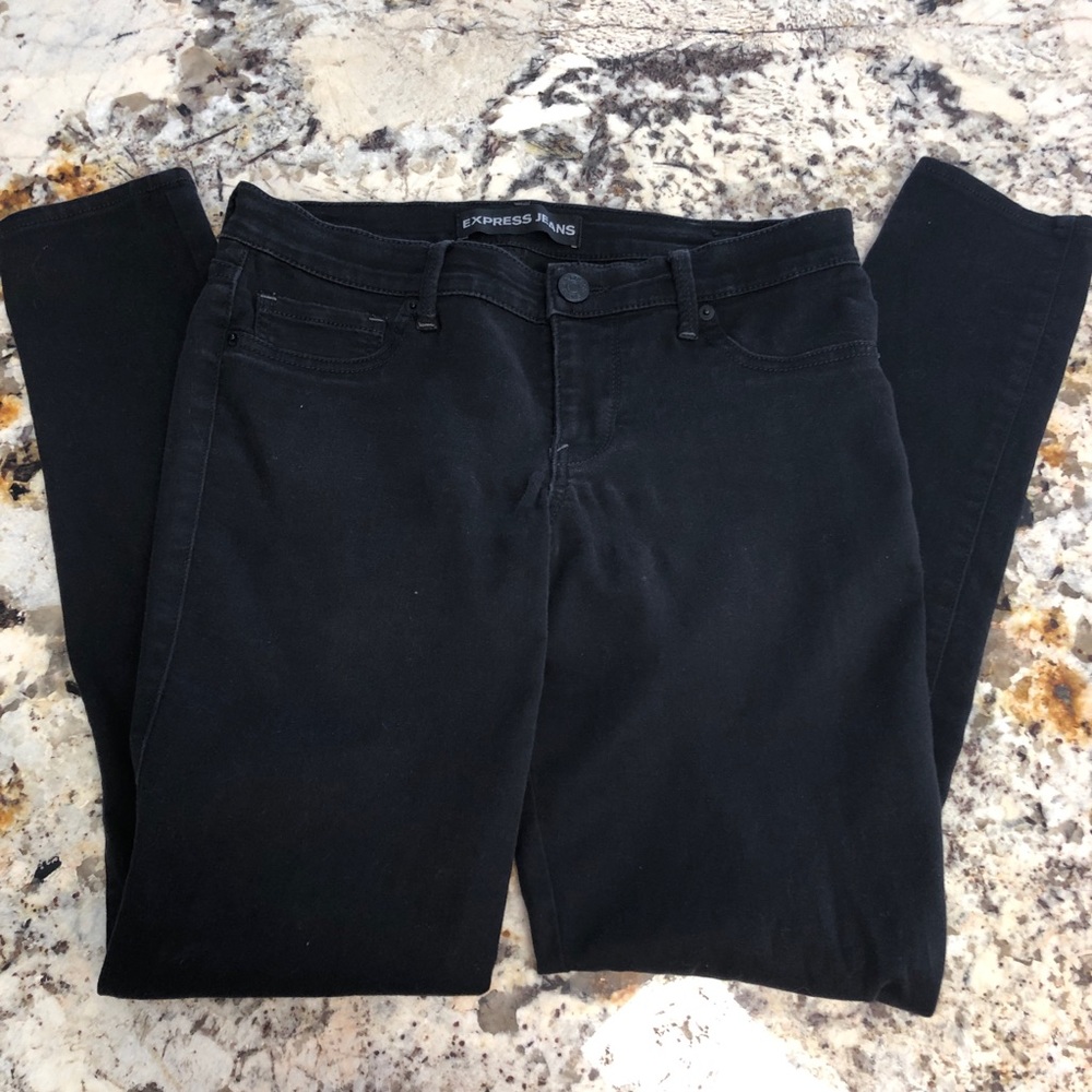 Express Stella low rise jeggings, black 10R
